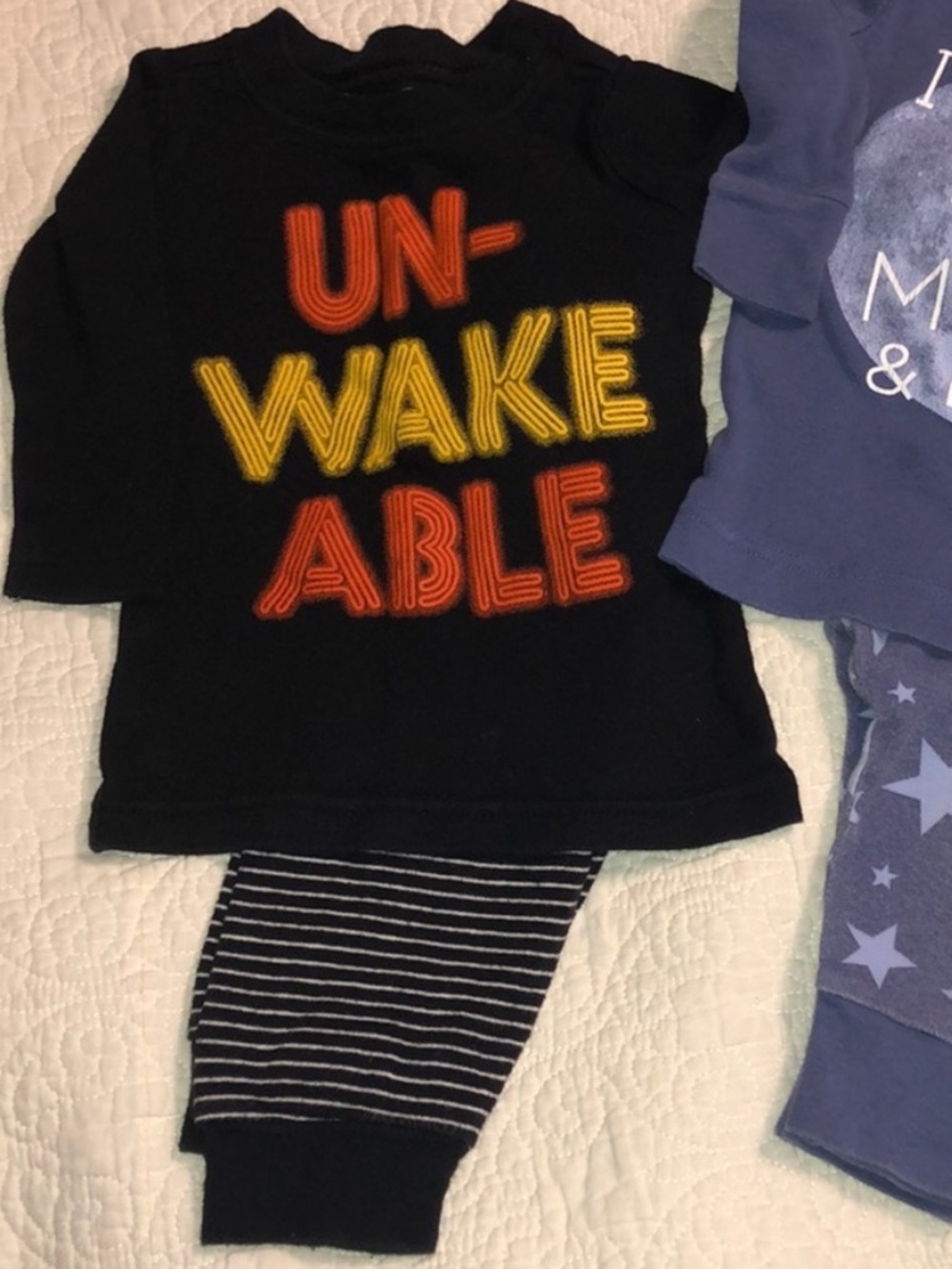 Pajama Set - UN-WAKE-ABLE' Lettering